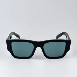 NEW Prada PR10ZSF 16K40K Black Petrol Green Square Unisex Sunglasses Prada PR10ZSF 16K40K BRAND NEW Sunglasses Black Petrol Green  main image 4